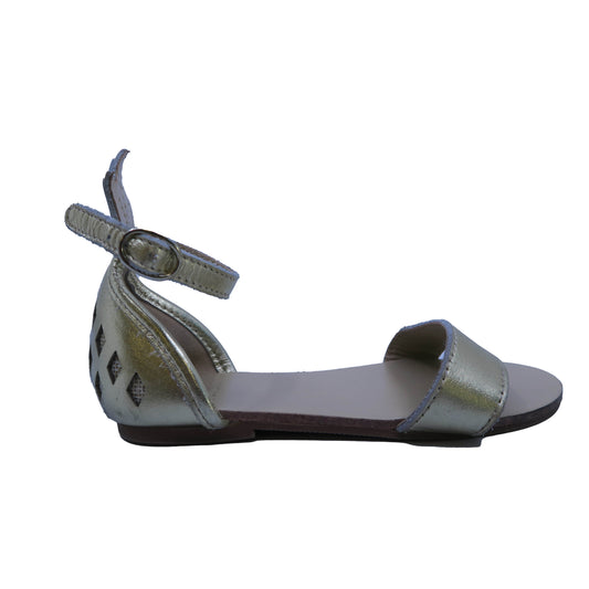 Janie and Jack Girls Gold Sandals Size: 7 Toddler Gold