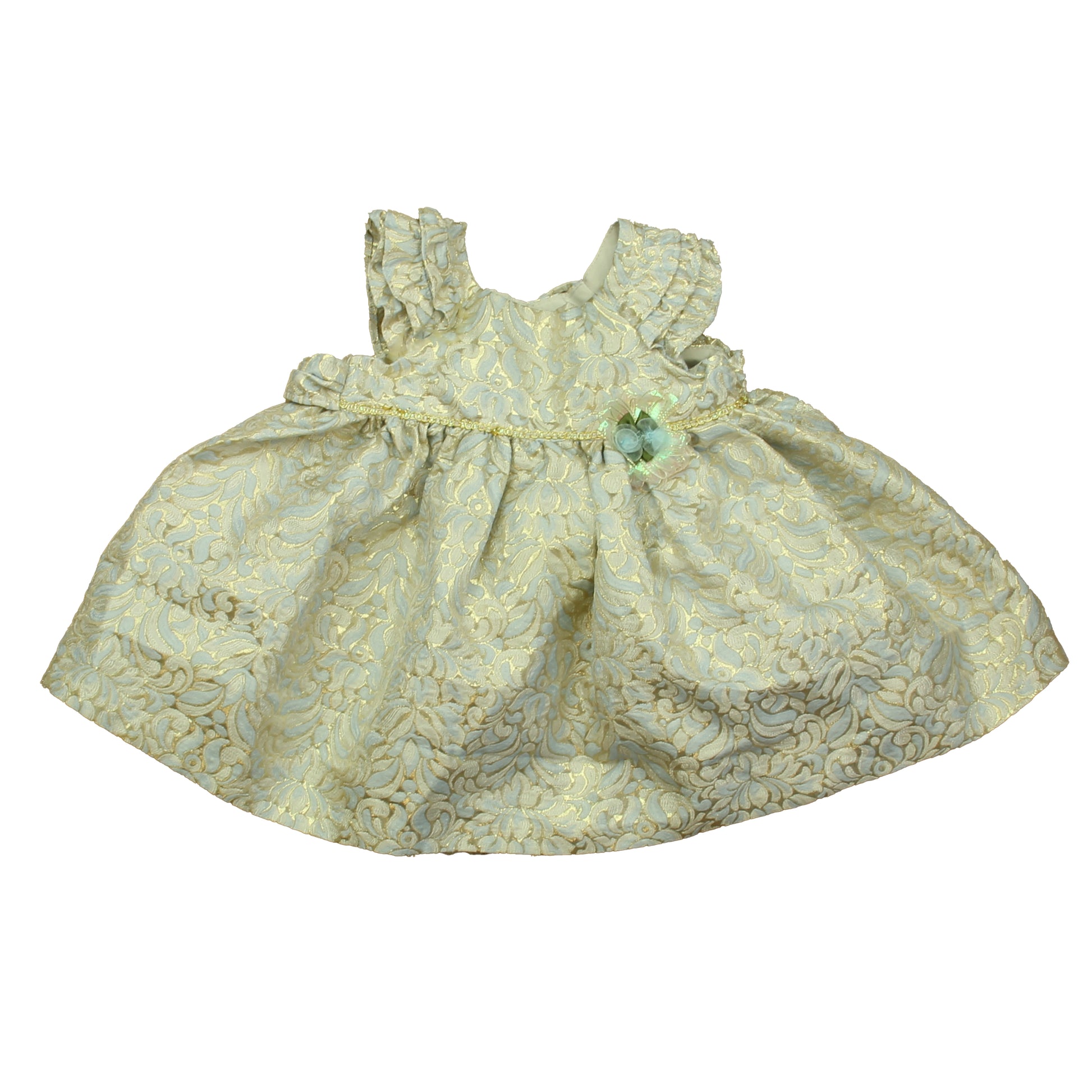 Laura Ashley Girls Gold Special Occasion Dress Size: 6-9 Months Gold