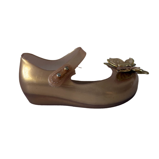 Mini Melissa Girls Gold Shoes Size: 6 Toddler Gold