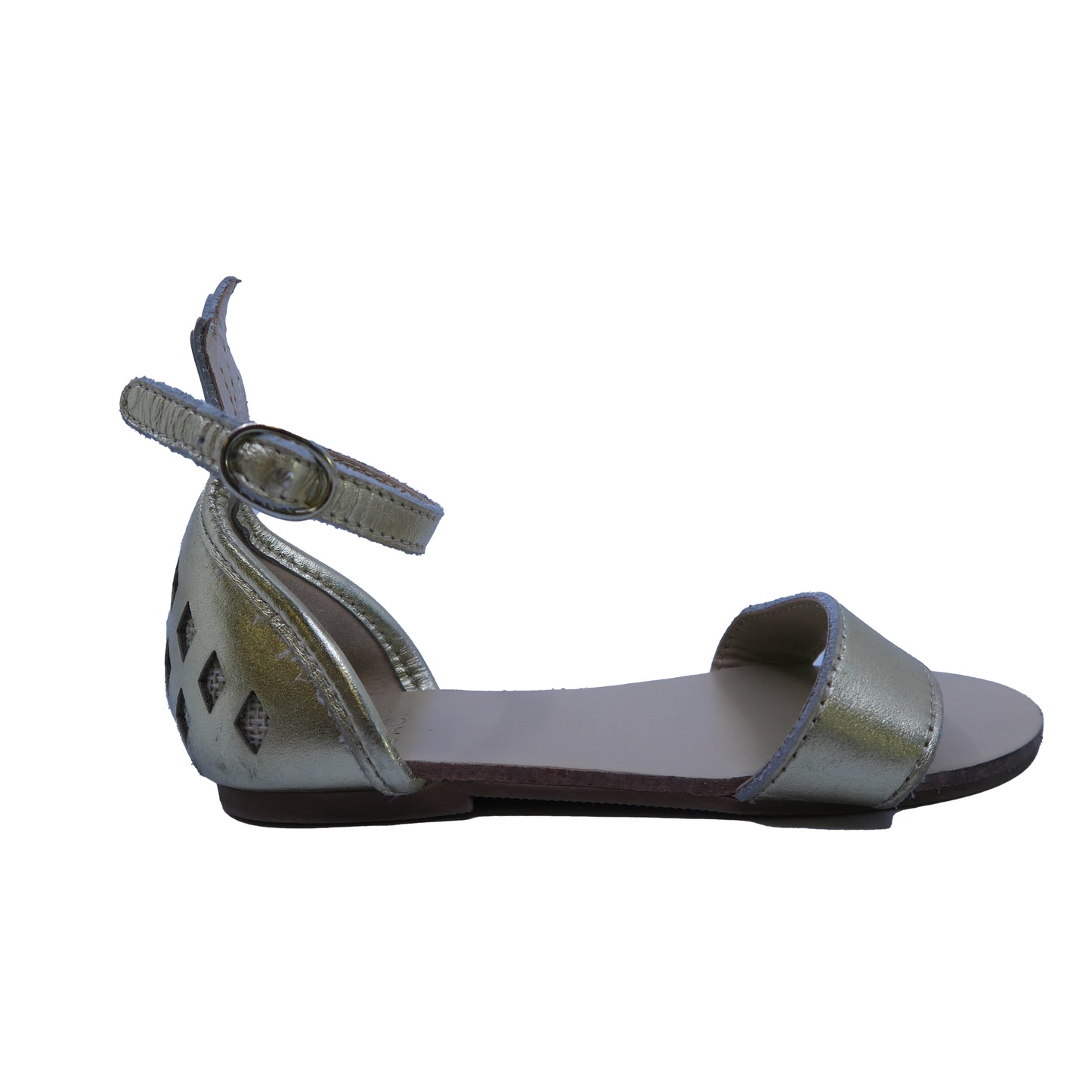 Janie and Jack Girls Gold Sandals Size: 7 Toddler Gold