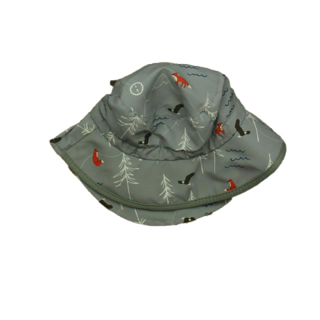 Jan & Jul Boys Gray Birds Sun Hat Size: 0-6 Months Gray Birds