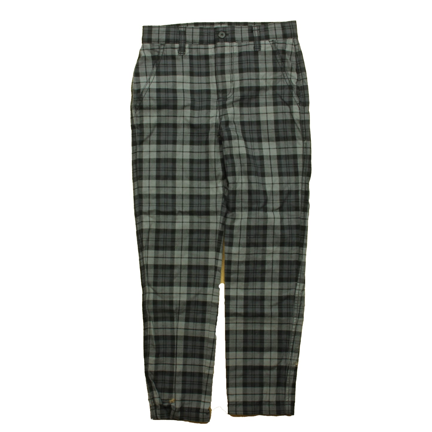 Tea Collection Boys Gray | Black Plaid Pants Size: 8 Years Gray | Black Plaid
