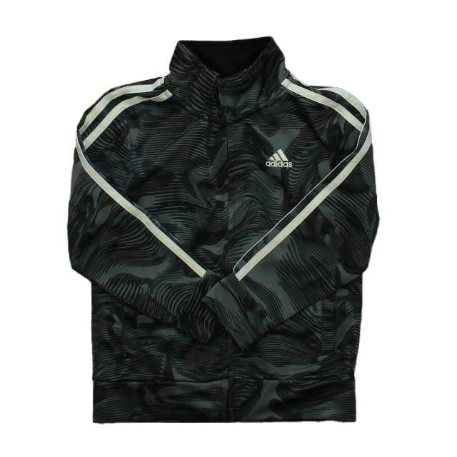 Adidas Boys Gray | Black Athletic Top Size: 4T Gray | Black