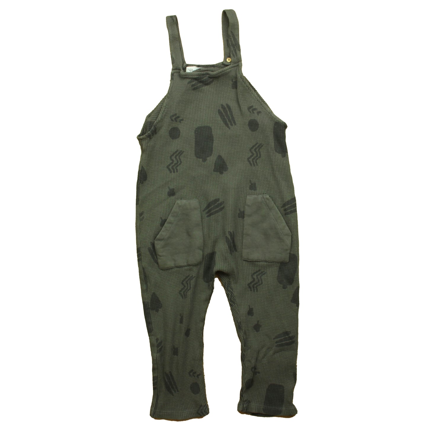 Zara Girls Gray | Black Romper Size: 3-4T Gray | Black