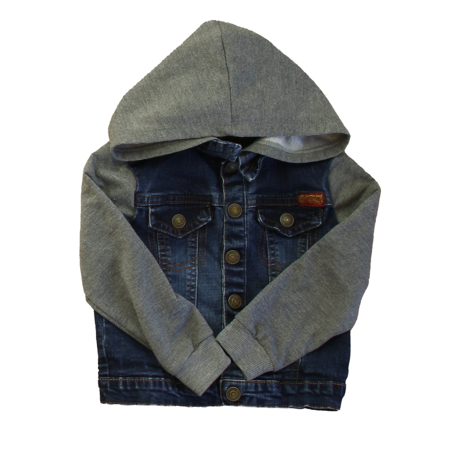 7 for all Mankind Unisex Gray | Blue Jacket Size: 2T
