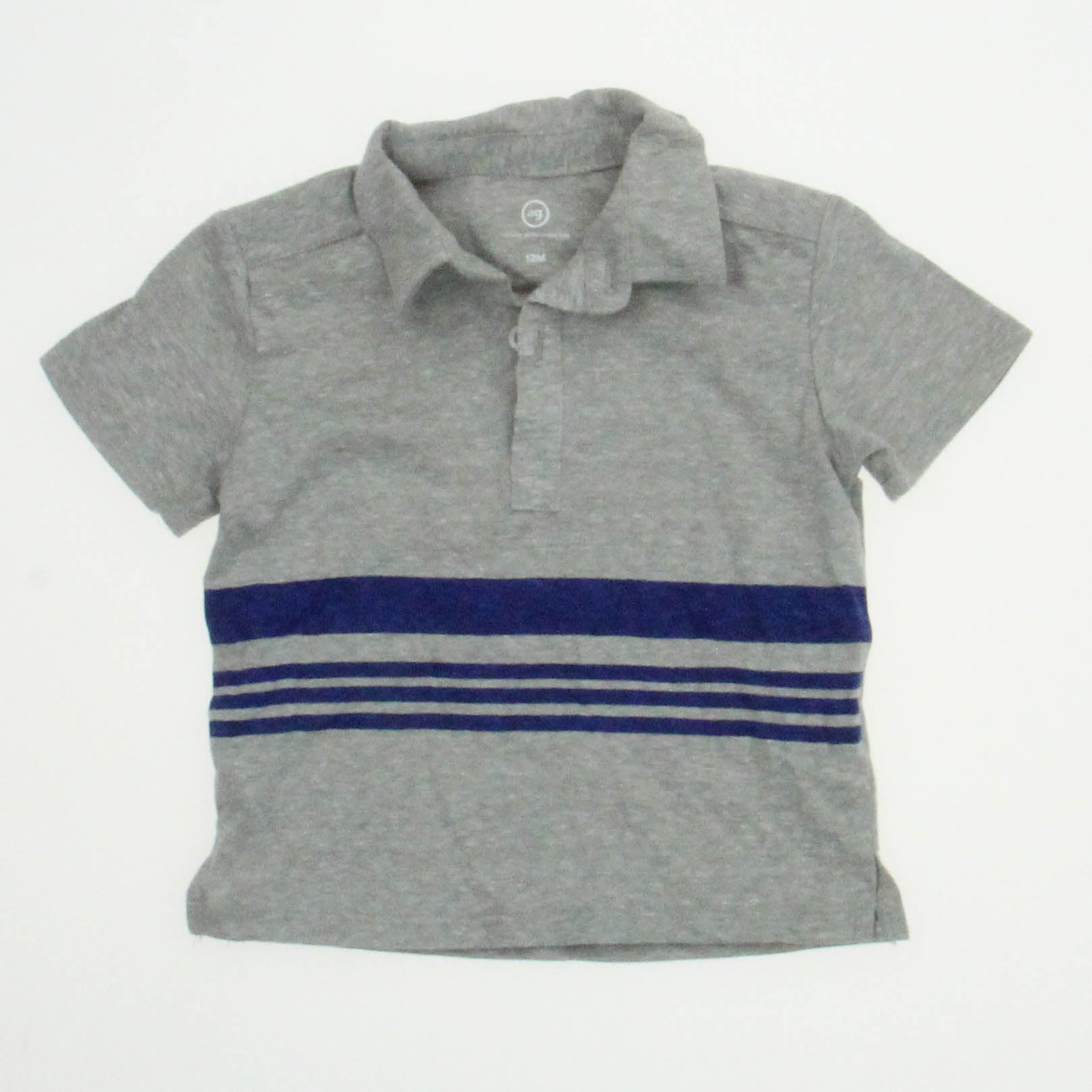 Adriano Goldschmied Kids Boys Gray | Blue Polo Shirt Size: 12 Months Gray | Blue