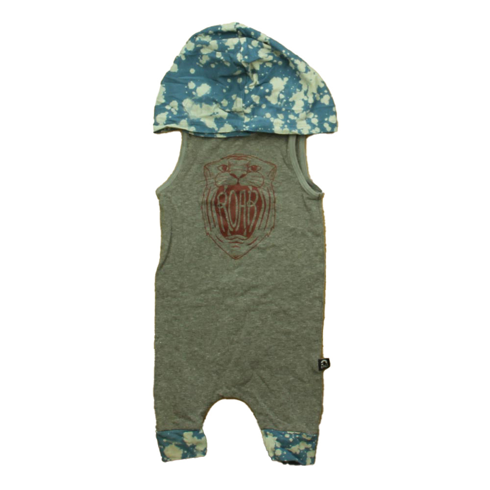 Rags Boys Gray | Blue Romper Size: 6-12 Months