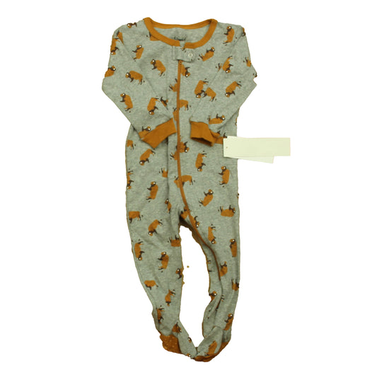 Leveret Boys Gray | Brown Rams 1-piece footed Pajamas Size: 6-12 Months Gray | Brown Rams