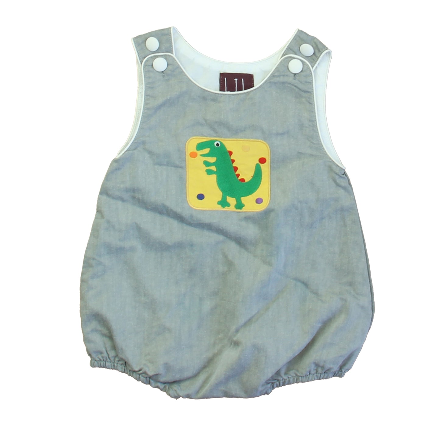 Lil Cactus Boys Gray Dinosaur Romper Size: 18-24 Months Gray Dinosaur