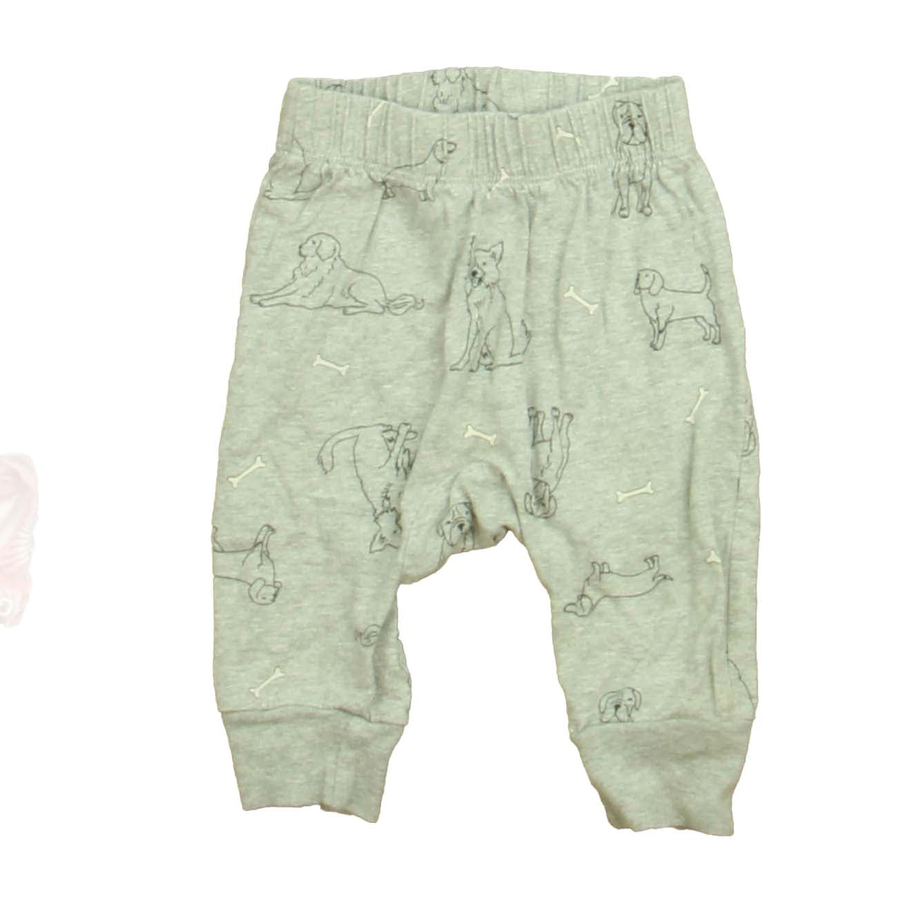 Hanna Andersson Boys Gray Dogs Leggings Size: 6-12 Months
