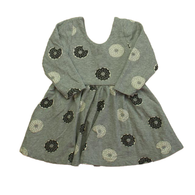 Monica + Andy Girls Gray Donuts Dress Size: 12-18 Months