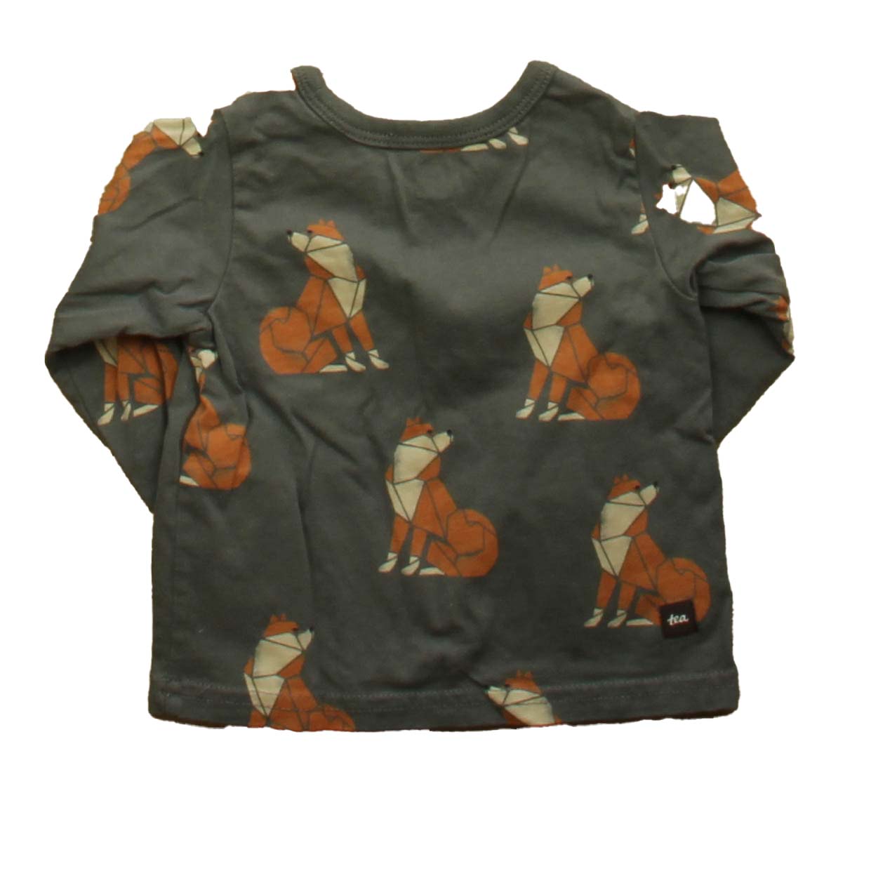 Tea Boys Gray | Fox T-Shirt Size: 3-6 Months
