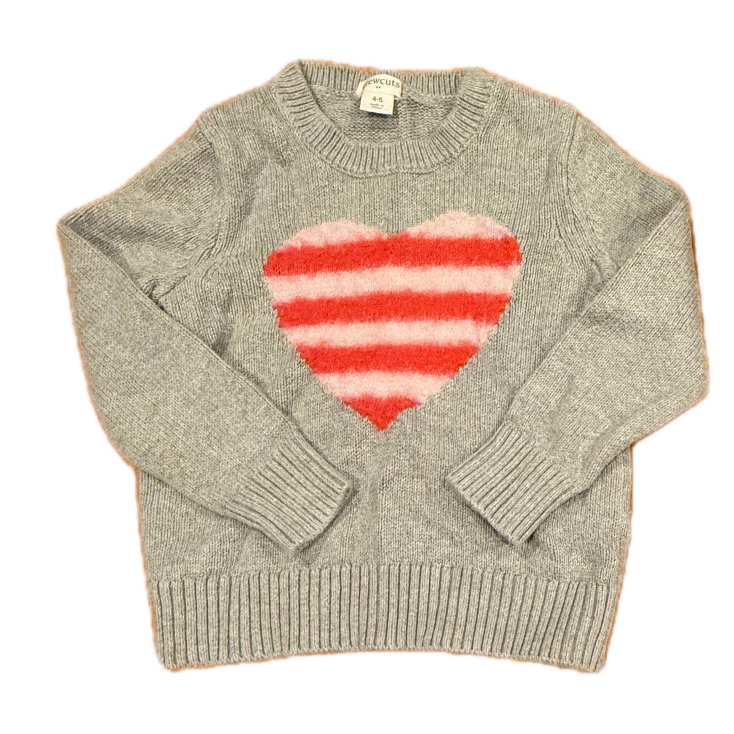 Crewcuts Girls Gray Heart Sweater Size: 4-5T Gray Heart