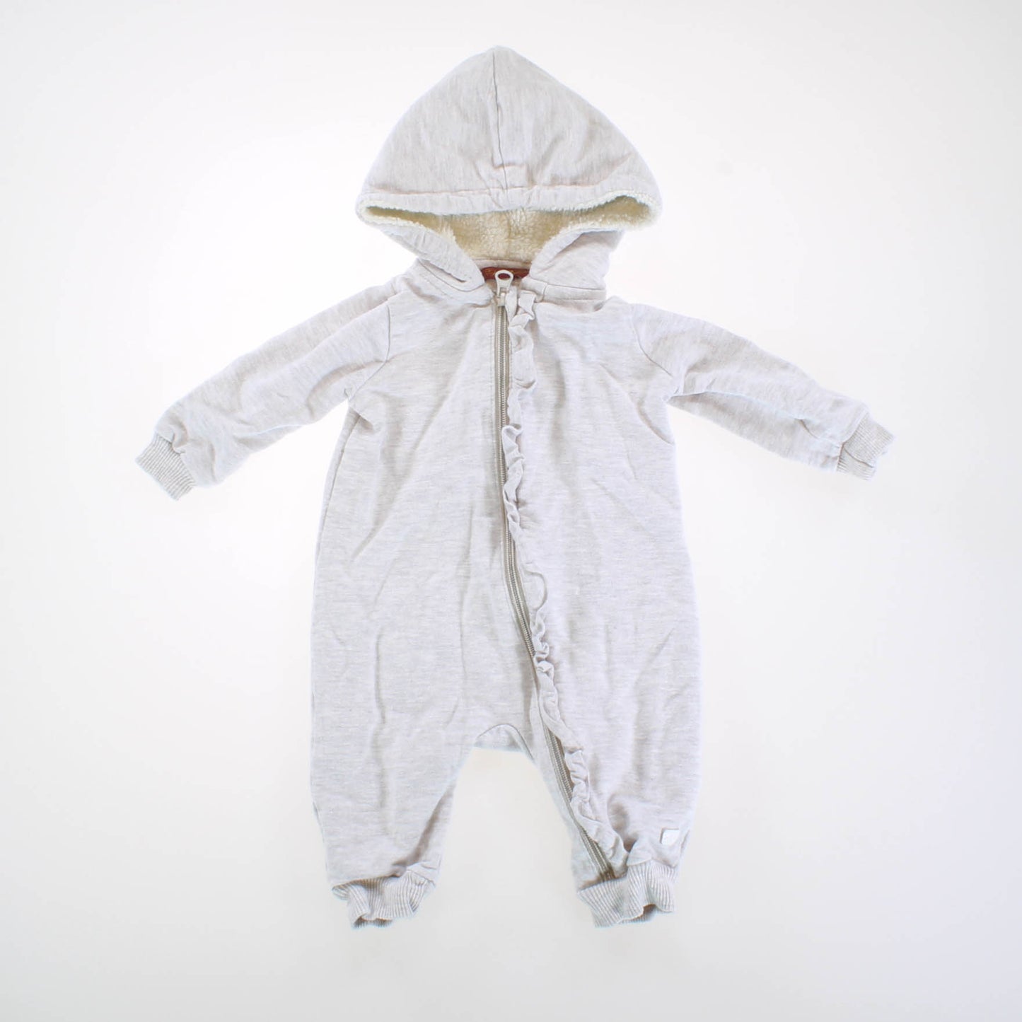 7 for all Mankind Girls Gray Hoodie Jumpsuit Long Sleeve Outfit Size: 3-6 Months Gray Hoodie Jumpsuit