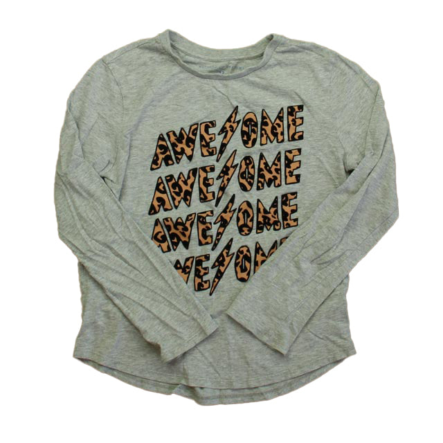 Rockets Of Awesome Girls Gray Leopard Long Sleeve T-Shirt Size: 12 Years Gray Leopard