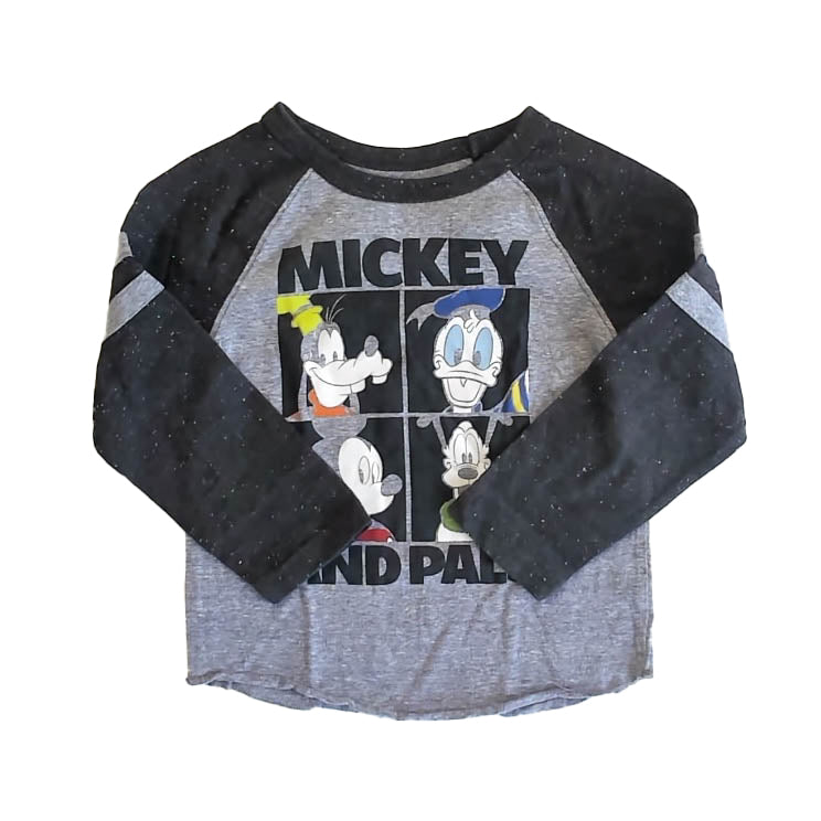 Disney Boys Gray Mickey Long Sleeve T-Shirt Size: 4T Gray Mickey