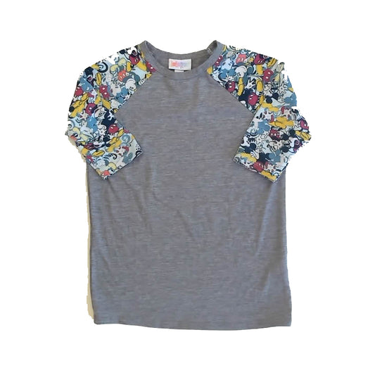 Lularoe Girls Gray Minnie T-Shirt Size: 6 Years Gray Minnie