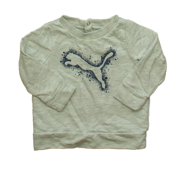 Puma Boys Gray | Navy Long Sleeve Shirt Size: 12 Months Gray | Navy