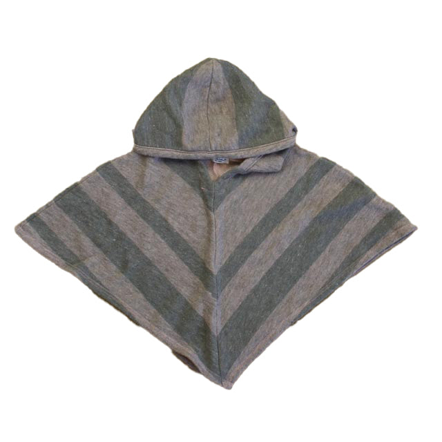 Splendid Girls Gray | Pink Stripe Poncho Size: 12-18 Months Gray | Pink Stripe