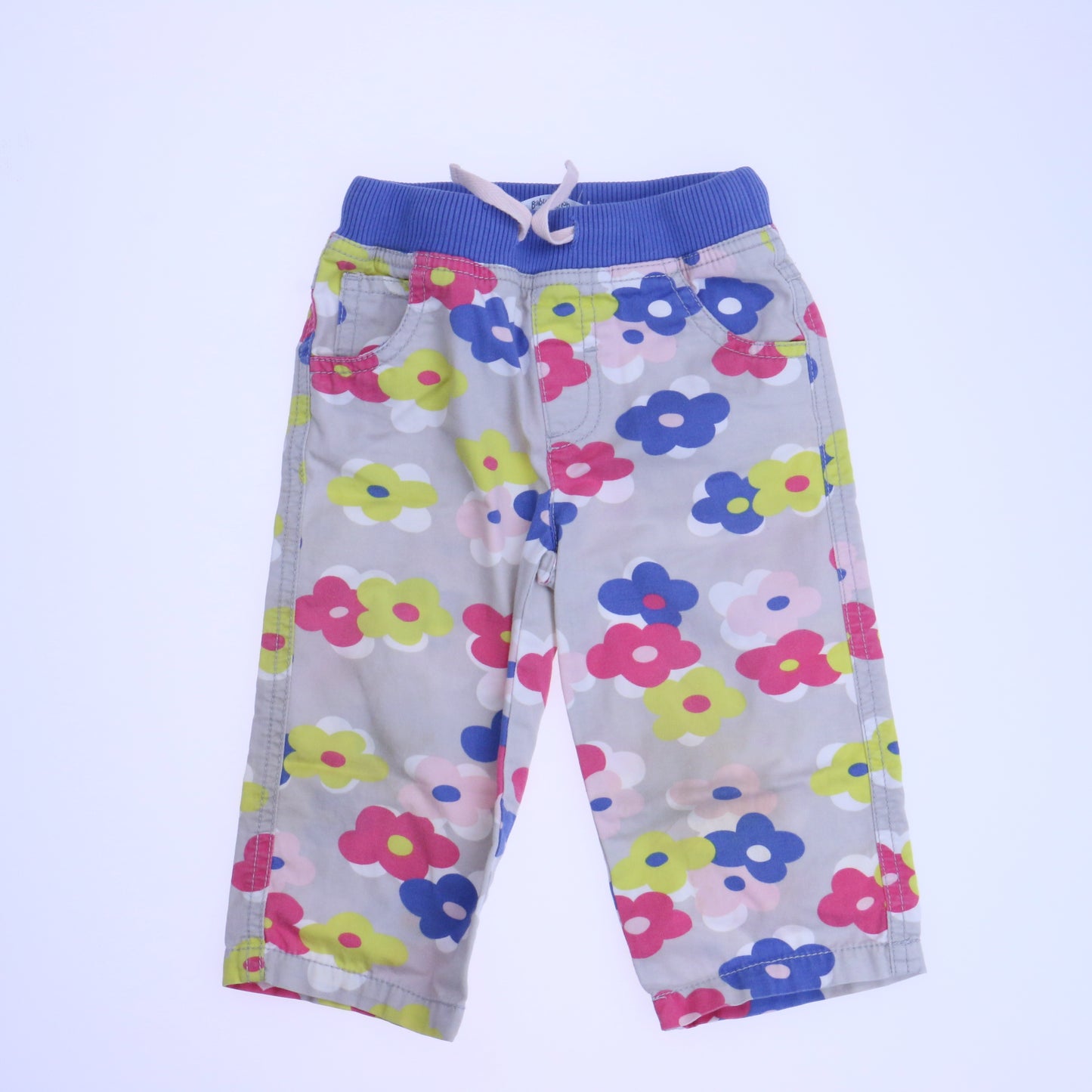 Boden Girls Gray | Pink Capri Pants Size: 12-18 Months Gray | Pink