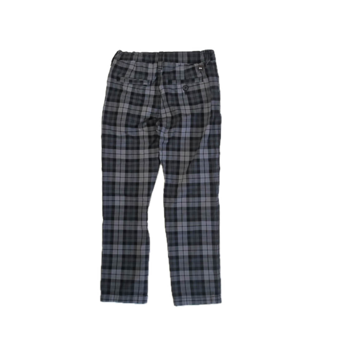 Tea Collection Boys Gray Plaid Pants Size: 7 Years Gray Plaid