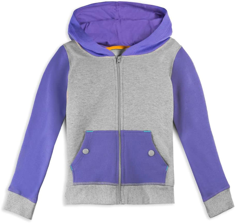 Mightly Girls Gray | Purple Hoodie Size: 6-14 Years Gray | Purple