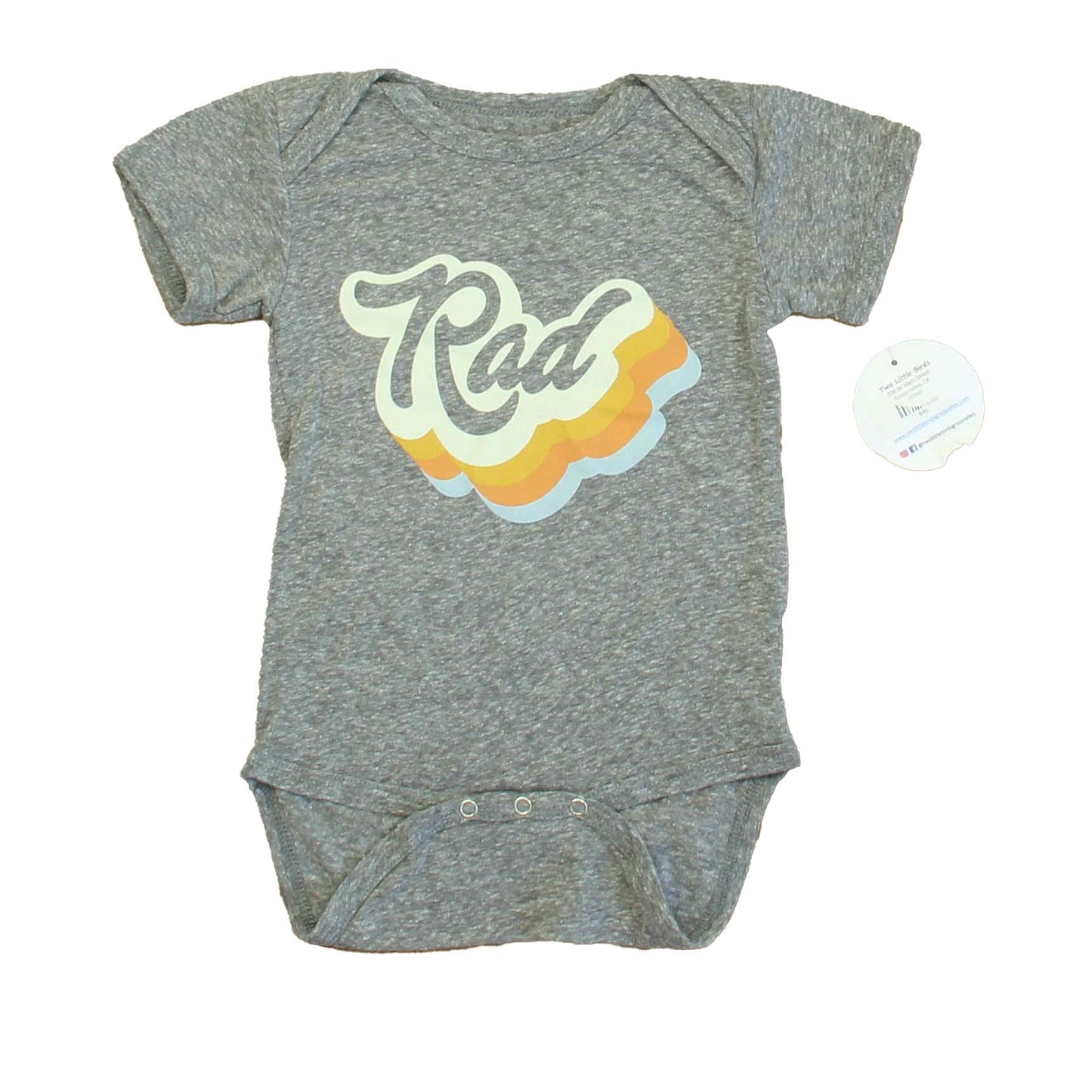 Feather 4 Arrow Unisex Gray Rad Onesie Size: 12 Months Gray Rad