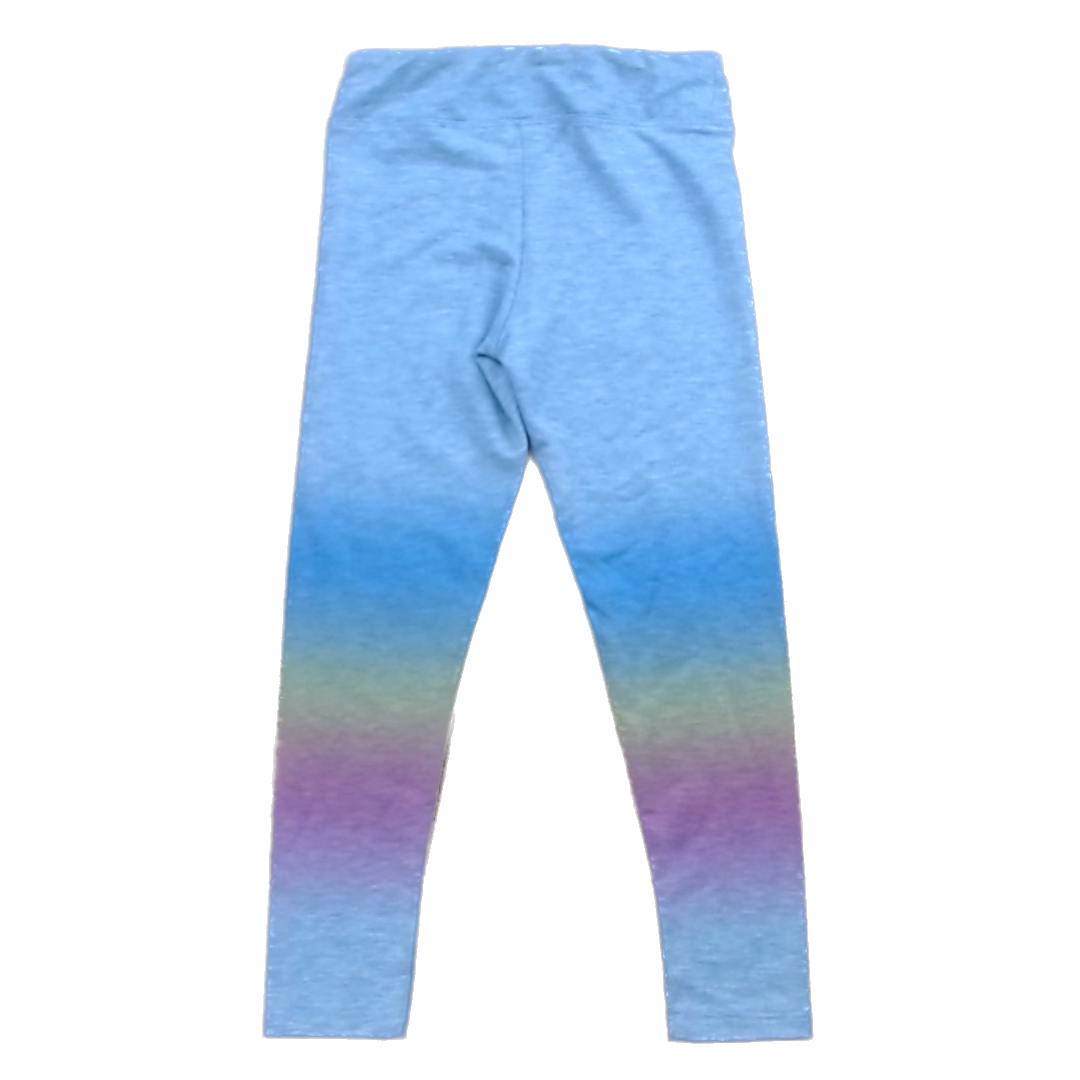 Rockets Of Awesome Girls Gray | Rainbow Ombre Bottom Pants Size: 6 Years Gray | Rainbow Ombre Bottom
