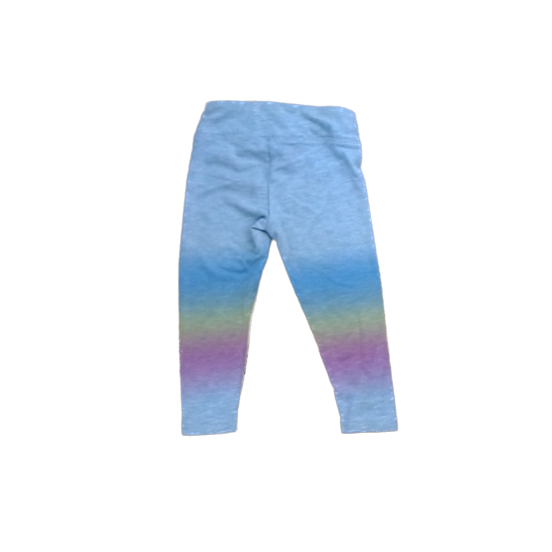 Rockets Of Awesome Girls Gray | Rainbow Ombre Casual Pants Size: 2T Gray | Rainbow Ombre