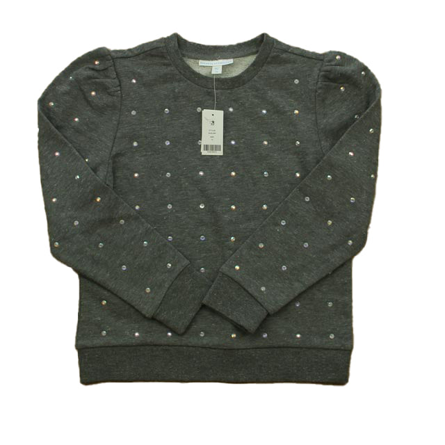 Rockets Of Awesome Girls Gray Rhinestones Sweatshirt Size: 10 Years