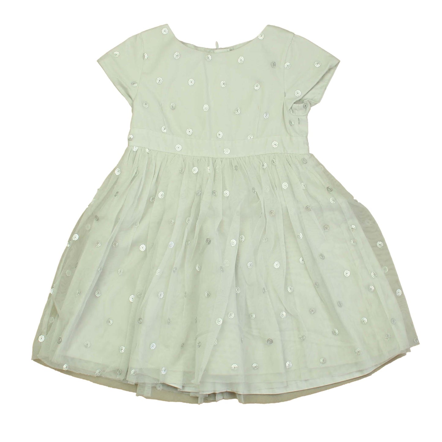 The Little White Company Girls Gray | Silver Special Occasion Dress Size: 2-3T Gray | Silver