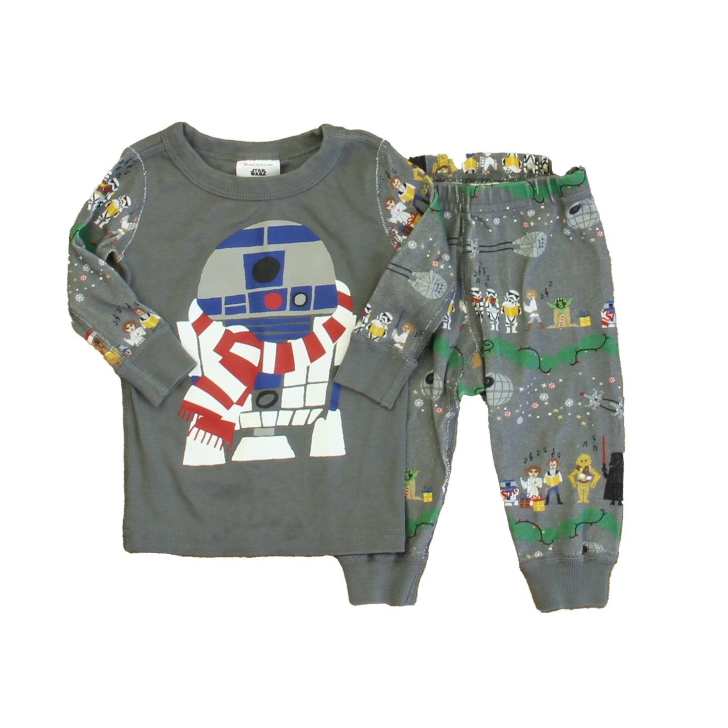 Hanna Anderssson Boys Gray Star Wars 2-piece Pajamas Size: 3-6 Months Gray Star Wars