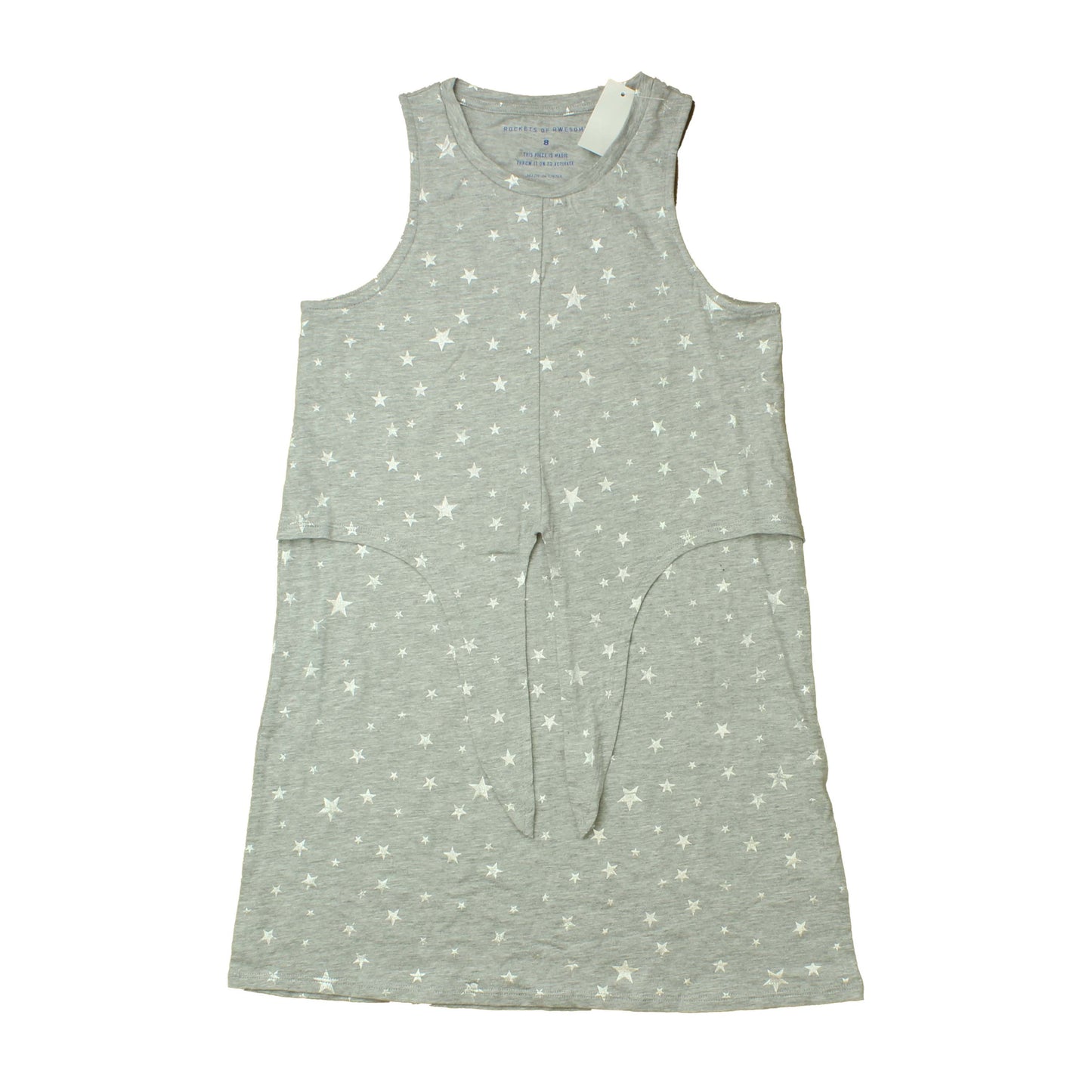 Rockets Of Awesome Girls Gray | Stars Dress Size: 8 Years Gray | Stars