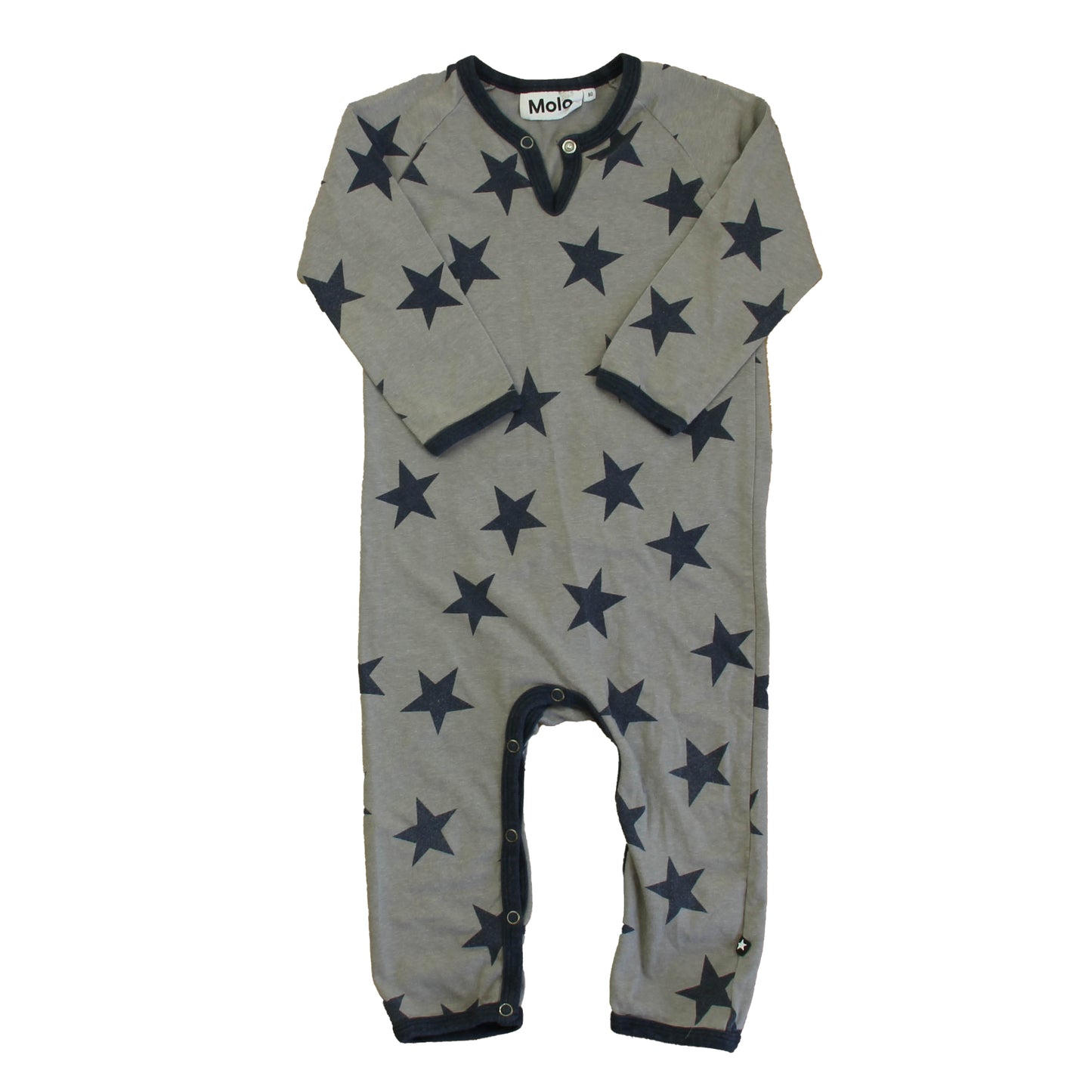 Molo Boys Gray Stars Long Sleeve Outfit Size: 12 Months Gray Stars