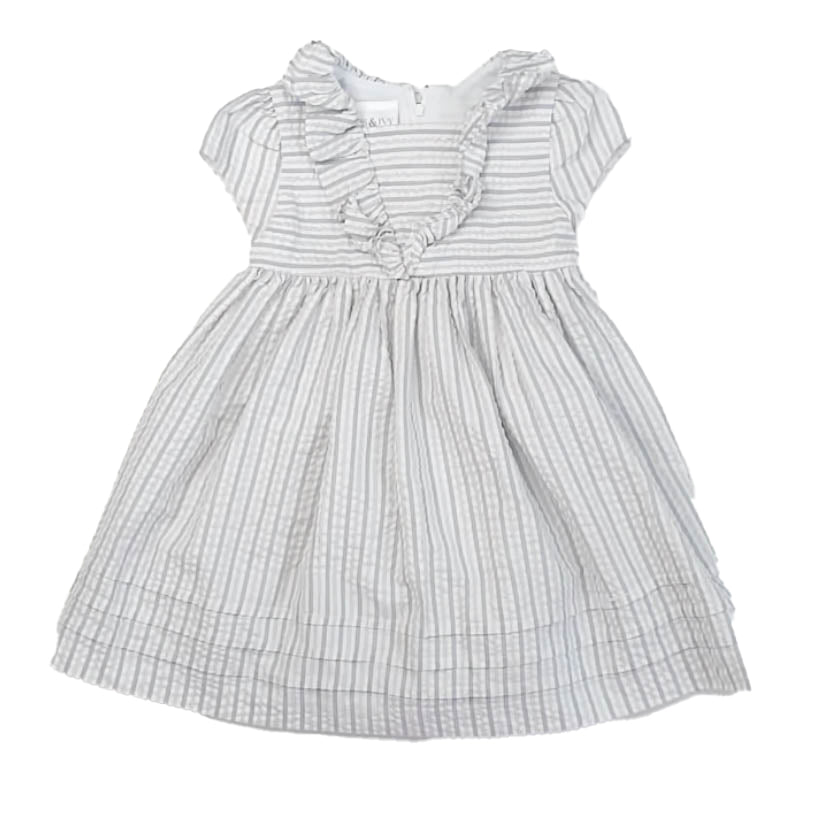 Iris & Ivy Girls Gray Stripe Dress Size: 3T Gray Stripe