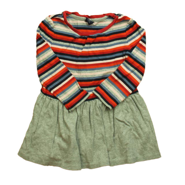 Gap Girls Gray Stripe Dress Size: 2T Gray Stripe