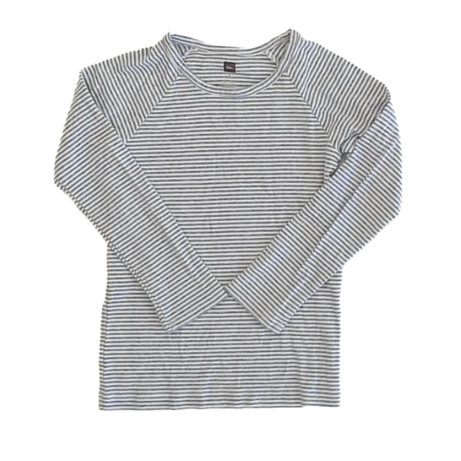 Tea Collection Girls Gray Stripe Long Sleeve T-Shirt Size: 5T Gray Stripe