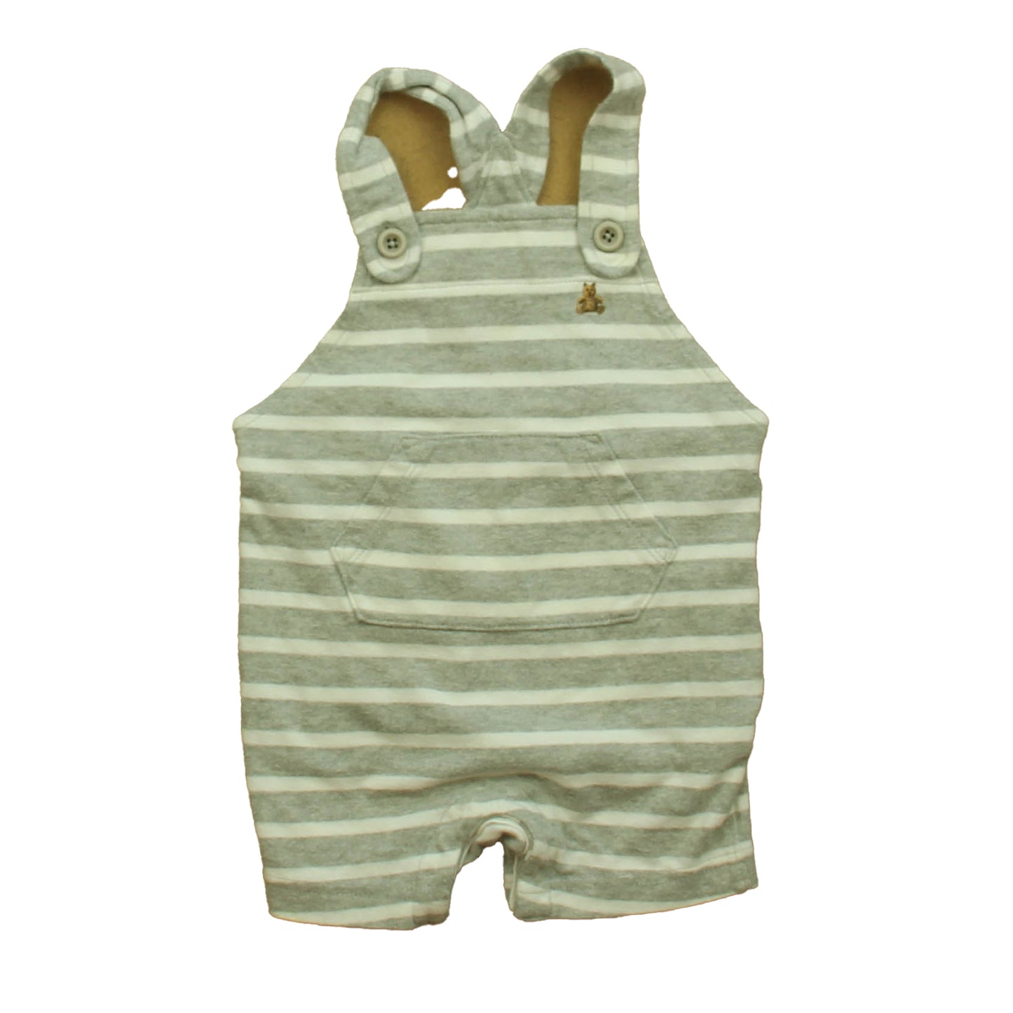 Gap Boys Gray Stripe Romper Size: 6-12 Months Gray Stripe