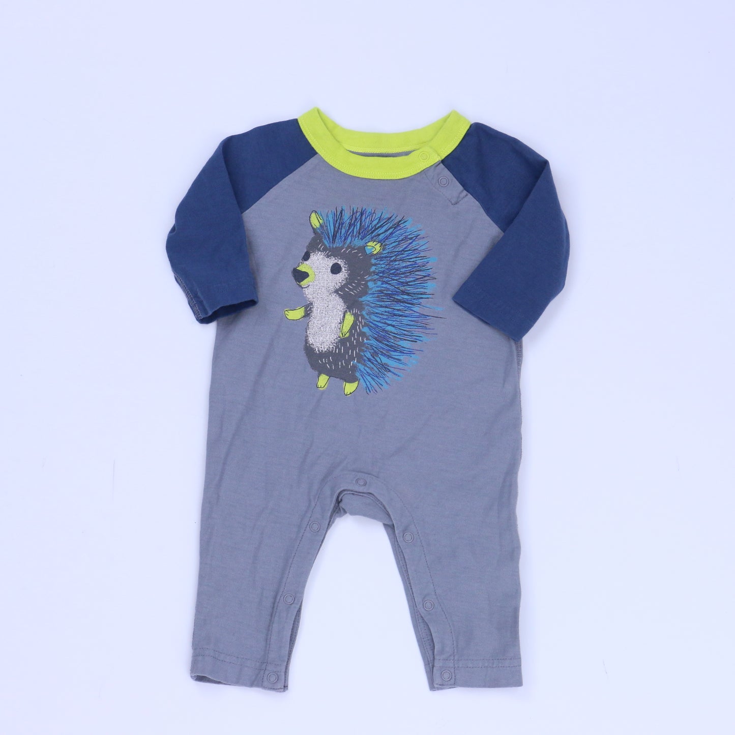 Tea Collection Boys Gray | Teal Long Sleeve Outfit Size: 0-3 Months Gray | Teal