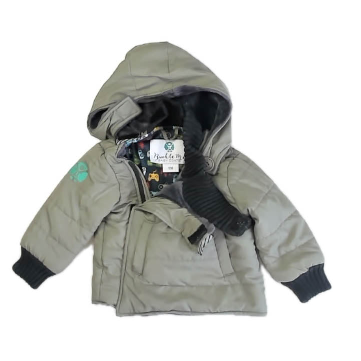 Buckle Me Boys Gray Toastiest Jacket Size: 12 Months Gray Toastiest