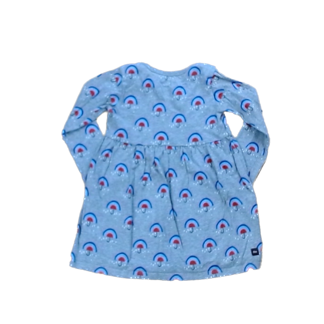 Tea Collection Girls Gray Umbrellas Dress Size: 12-18mo Gray Umbrellas