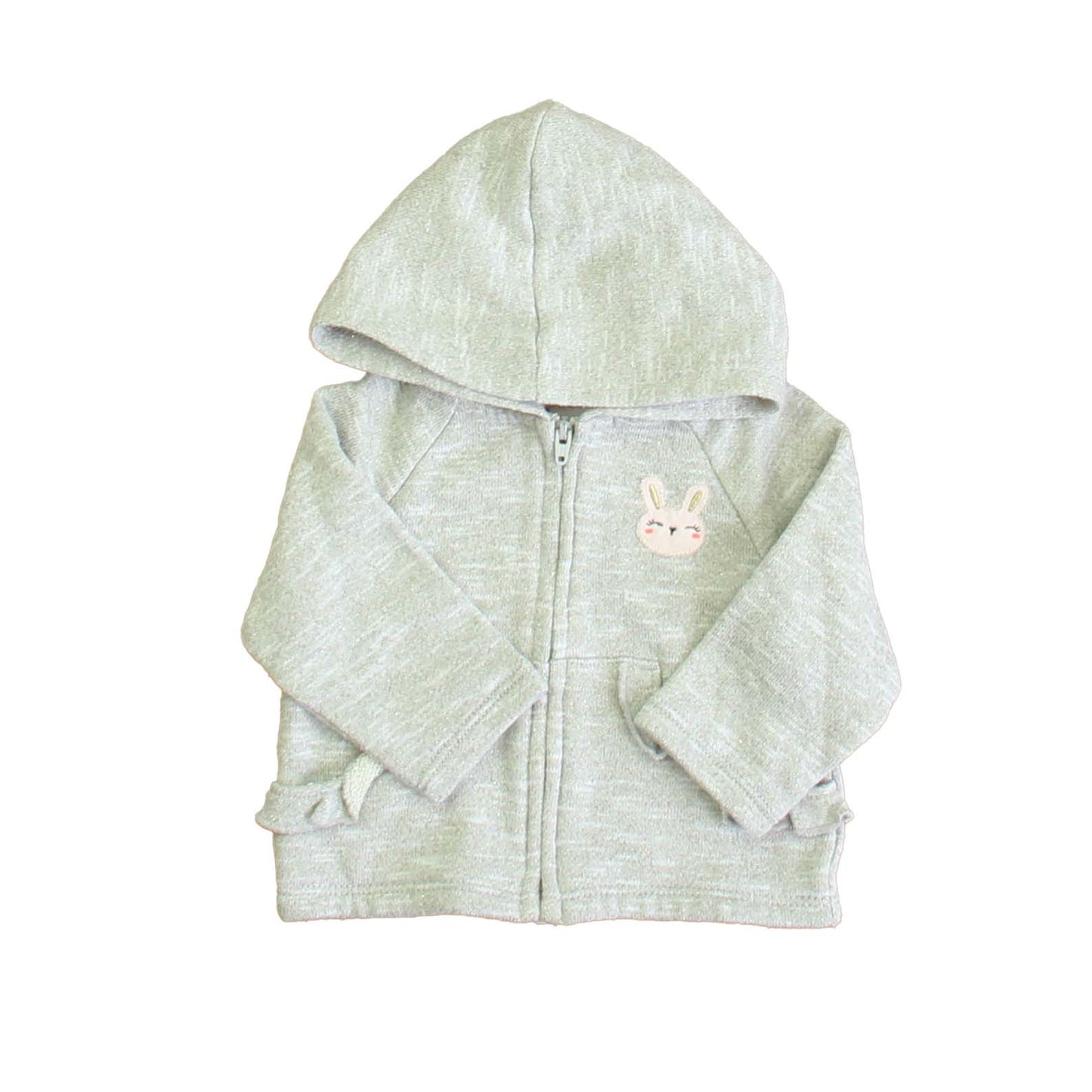 Gymboree Girls Gray | White Bunny Hoodie Size: 3-6 Months Gray | White Bunny