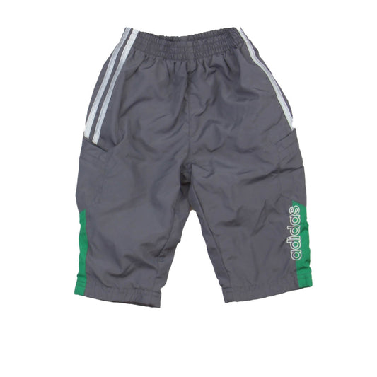 Adidas Boys Gray | White | Green Athletic Pants Size: 12 Months Gray | White | Green
