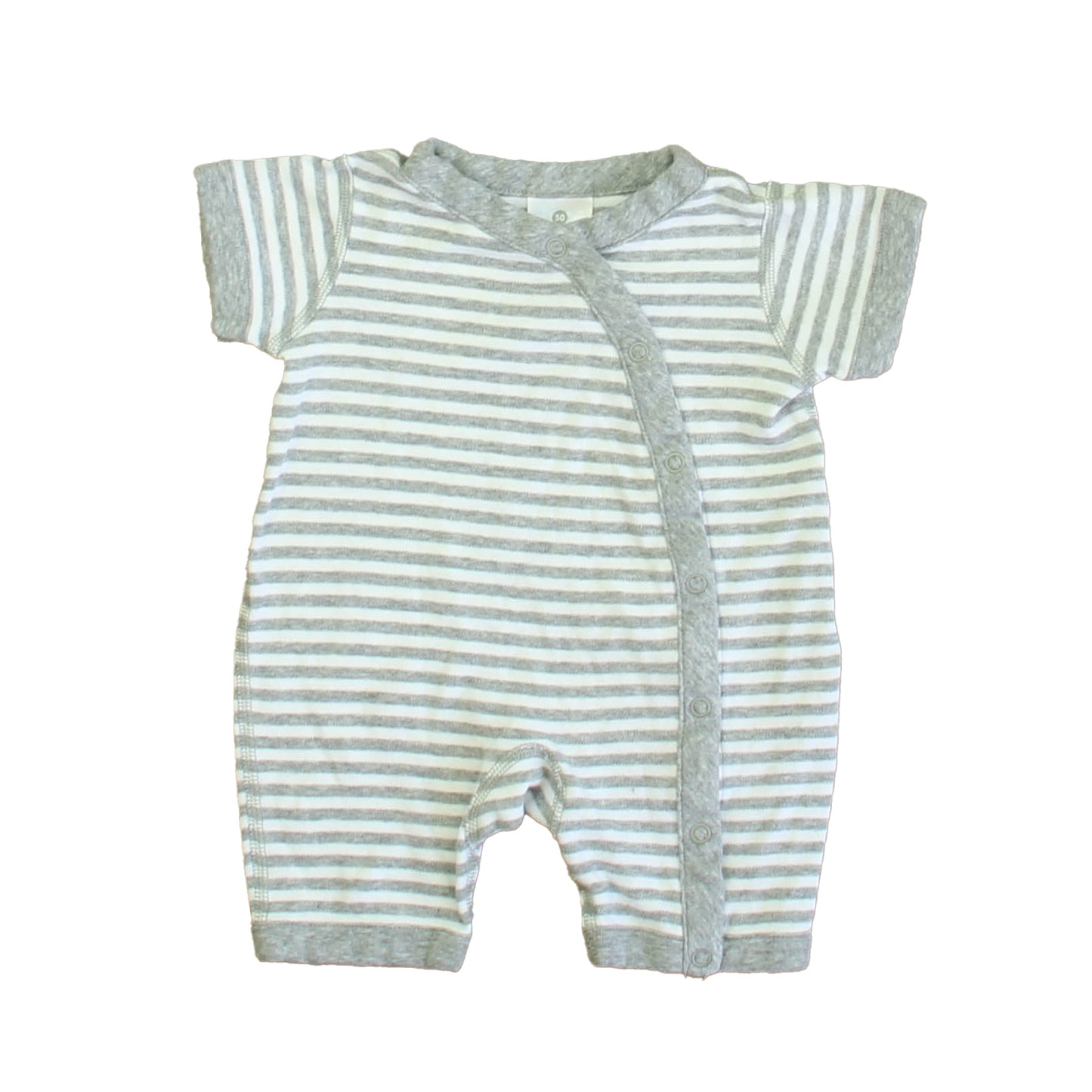 Hanna Andersson Boys Gray | White Romper Size: 0-3 Months
