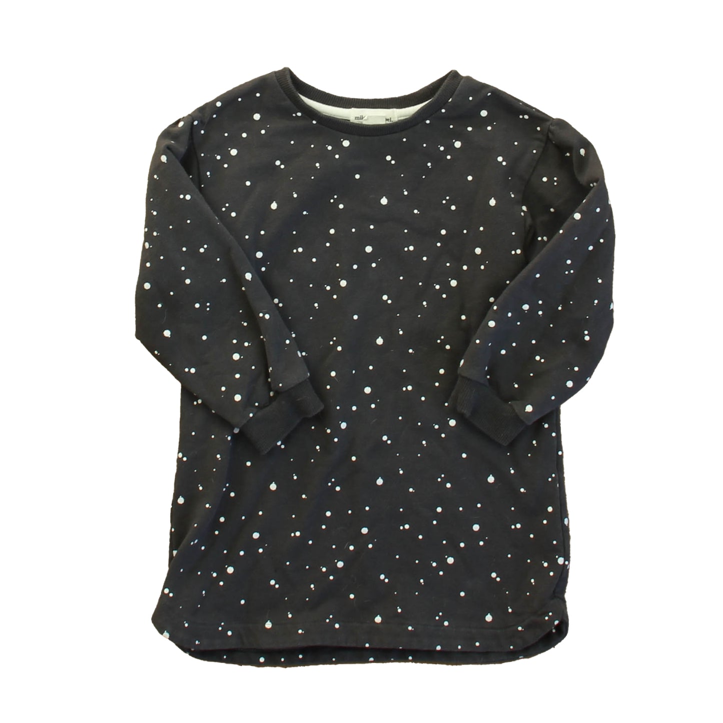 Miles the Label Girls Gray | White Dress Size: 24 Months Gray | White