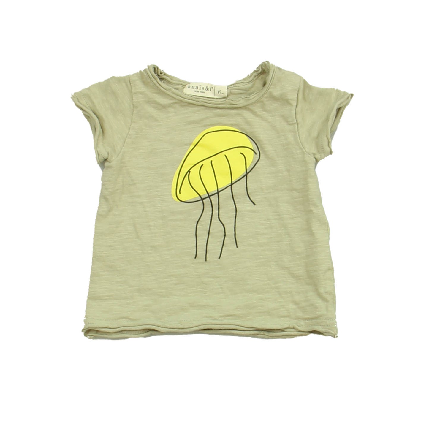 Anais & I Boys Gray | Yellow T-Shirt Size: 6 Months Gray | Yellow