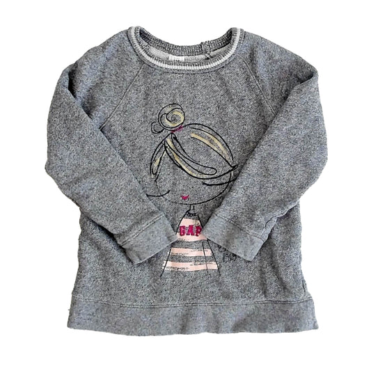 Gap Girls Gray Long Sleeve Shirt Size: 4T Gray