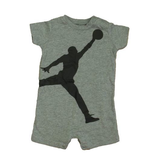 Air Jordan Boys Gray Romper Size: 6 Months