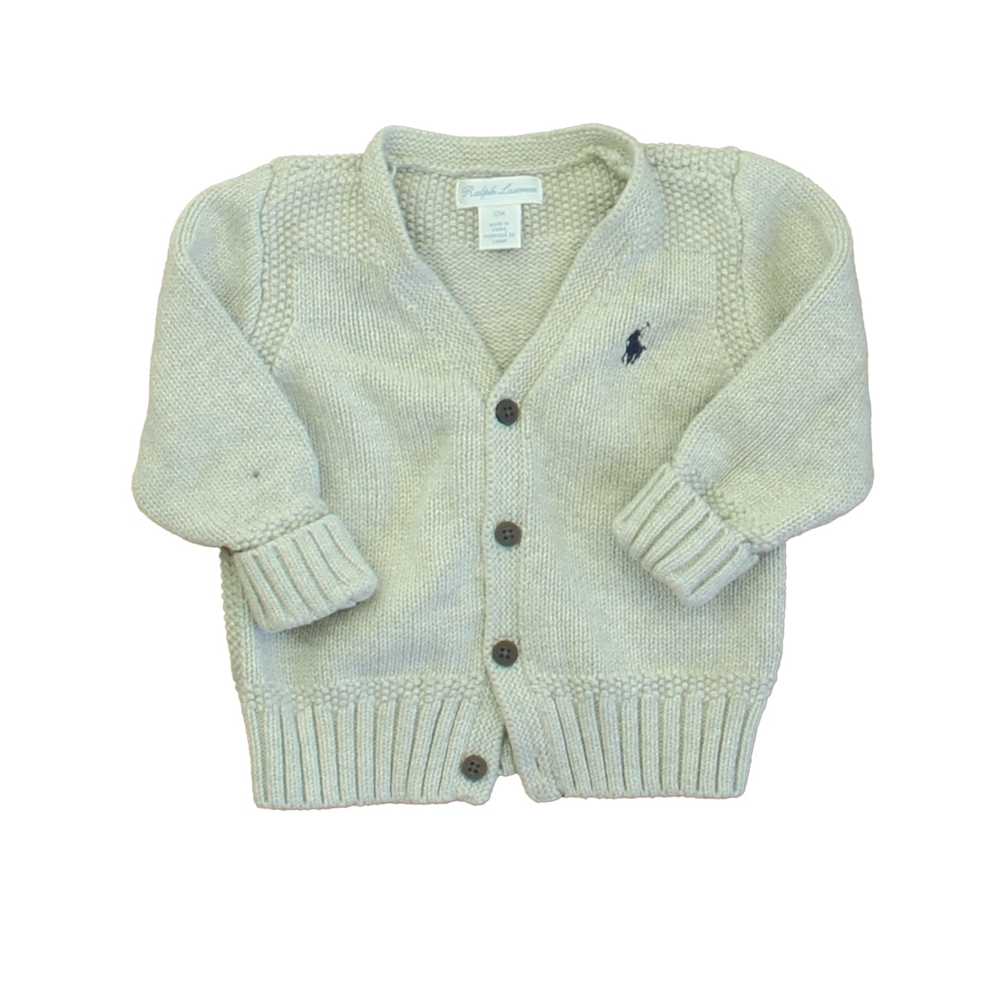 Ralph Lauren Boys Gray Cardigan Size: 12 Months