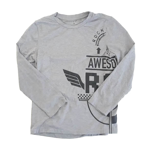 Rockets of Awesome Boys Gray Athletic Top Size: 7 Years Gray